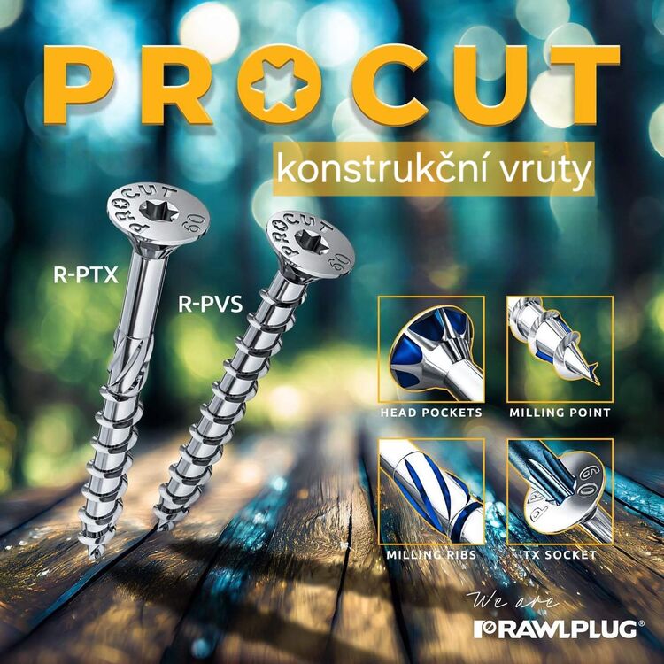 PROCUT konstrukční vruty -NOVINKA