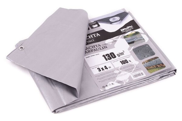 Plachta 3 x 4 m ŠEDÁ 130g